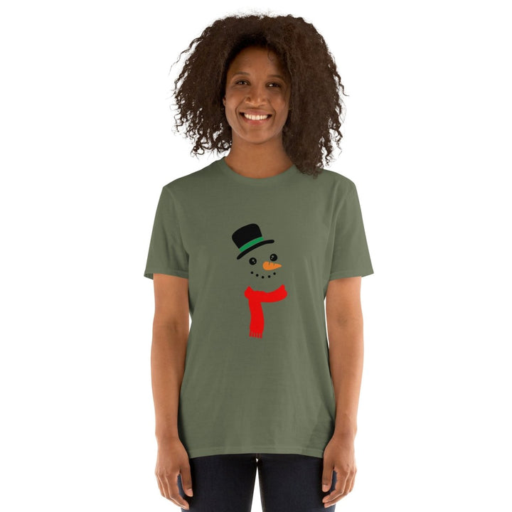 Carrot Nose Snowman Graphic Tee - Royal - S - ArtyKoala