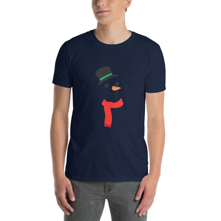 Carrot Nose Snowman Graphic Tee - Navy - S - ArtyKoala