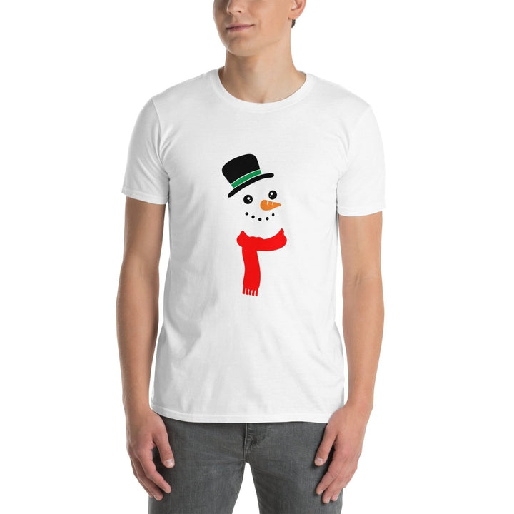 Carrot Nose Snowman Graphic Tee - White - S - ArtyKoala