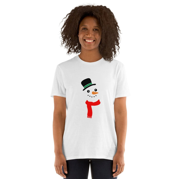 Carrot Nose Snowman Graphic Tee - White - S - ArtyKoala