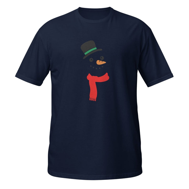 Carrot Nose Snowman Graphic Tee - Navy - S - ArtyKoala