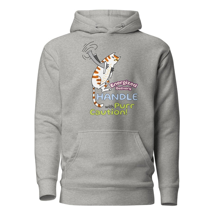 Cat Deliver Graphic Hoodie - Carbon Grey - S - ArtyKoala