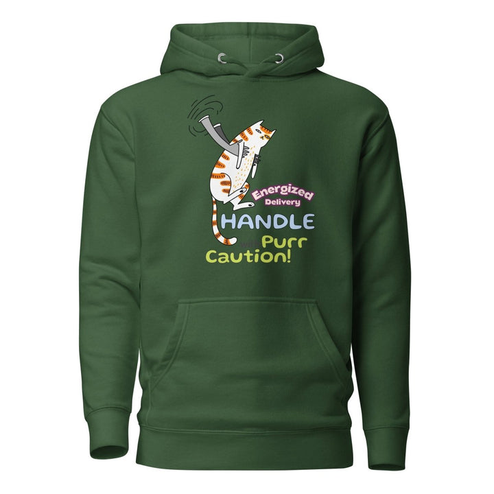 Cat Deliver Graphic Hoodie - Purple - S - ArtyKoala