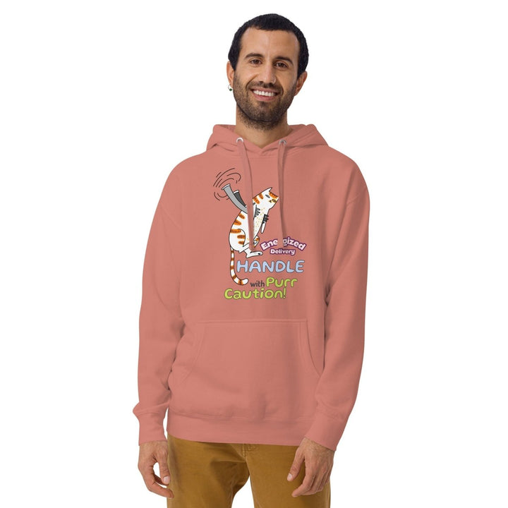 Cat Deliver Graphic Hoodie - White - S - ArtyKoala