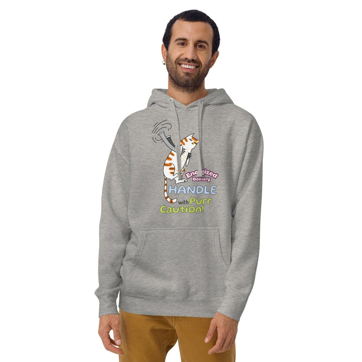 Cat Deliver Graphic Hoodie - White - S - ArtyKoala
