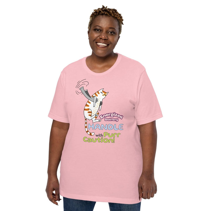 Cat Delivery Graphic Tee - Ocean Blue - S - ArtyKoala