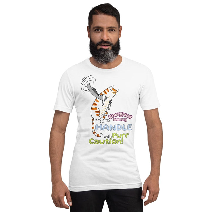 Cat Delivery Graphic Tee - White - S - ArtyKoala