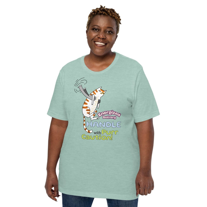 Cat Delivery Graphic Tee - Lilac - S - ArtyKoala