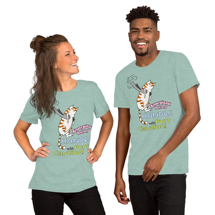 Cat Delivery Graphic Tee - Lilac - S - ArtyKoala