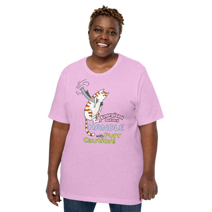 Cat Delivery Graphic Tee - Ocean Blue - S - ArtyKoala