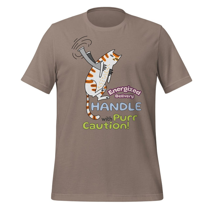 Cat Delivery Graphic Tee - Pebble - S - ArtyKoala