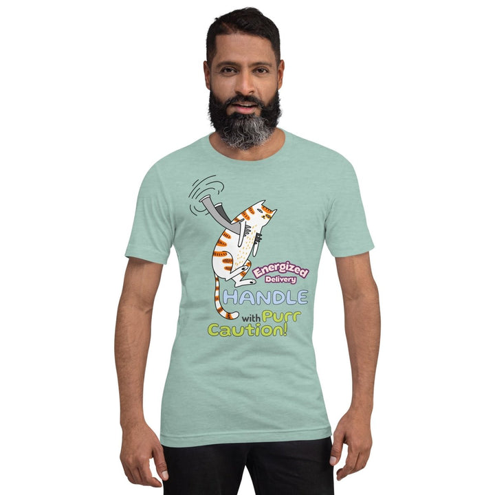 Cat Delivery Graphic Tee - Lilac - S - ArtyKoala