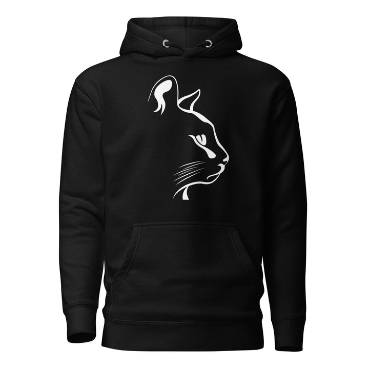 Cat head Woman Hoodie - Black / S - ArtyKoala