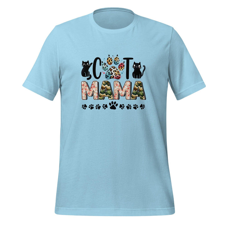 Cat Mama Woman Premium T-shirt - Ocean Blue / S - ArtyKoala