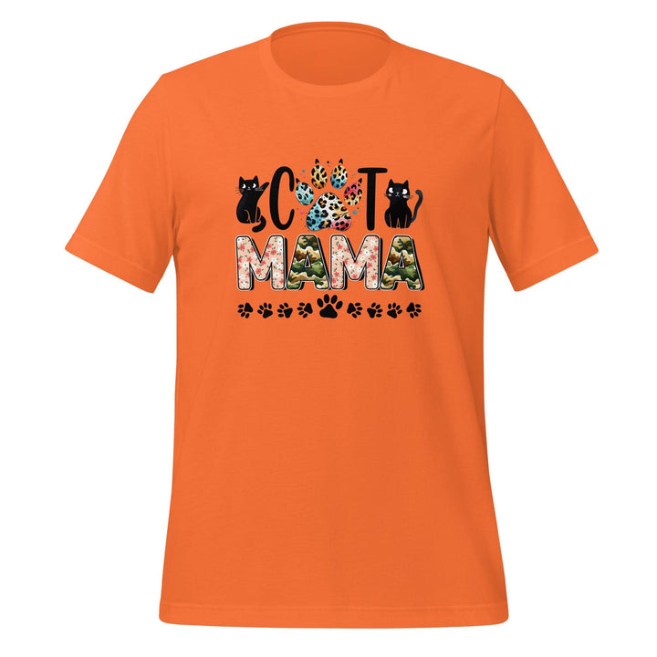 Cat Mama Woman Premium T-shirt - Orange / S - ArtyKoala