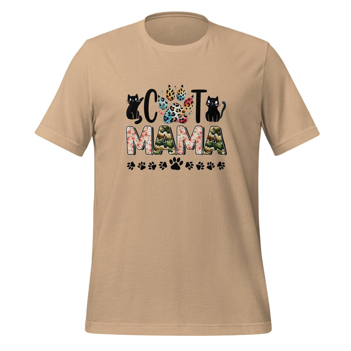 Cat Mama Woman Premium T-shirt - Tan / S - ArtyKoala