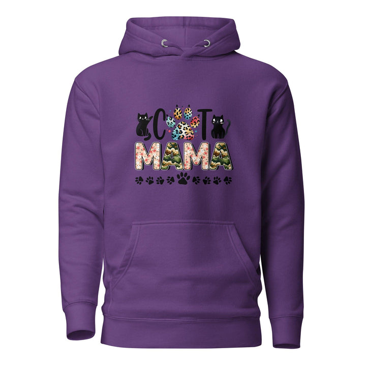 Cat Mama Women Premium Hoodie - Purple / S - ArtyKoala