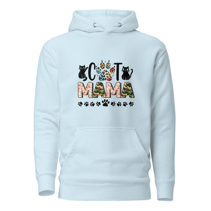 Cat Mama Women Premium Hoodie - Sky Blue / S - ArtyKoala