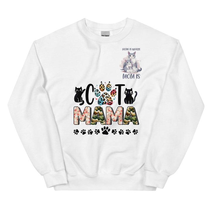 Cat Mama Women Premium Sweatshirt - White / S - ArtyKoala