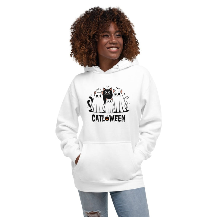 Catloween Graphic Hoodie - Black - S - ArtyKoala