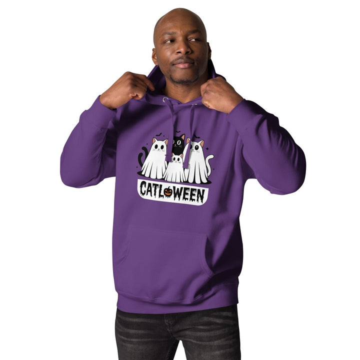 Catloween Graphic Hoodie - Black - S - ArtyKoala