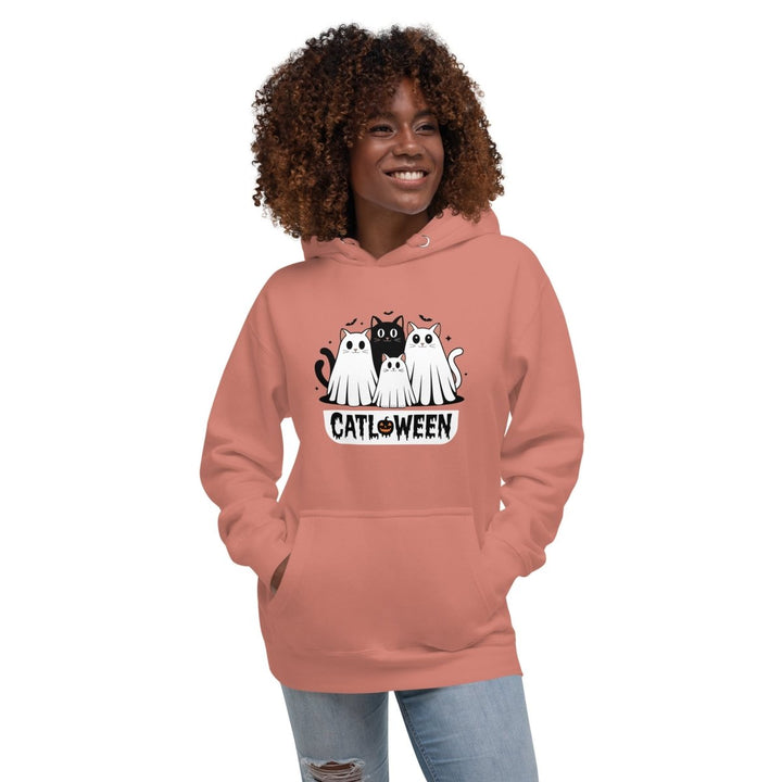 Catloween Graphic Hoodie - Black - S - ArtyKoala
