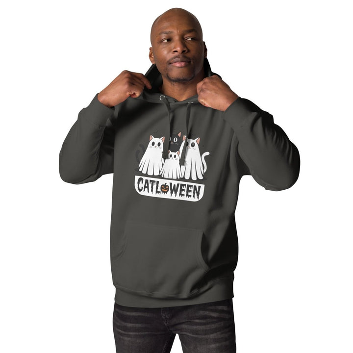 Catloween Graphic Hoodie - Black - S - ArtyKoala