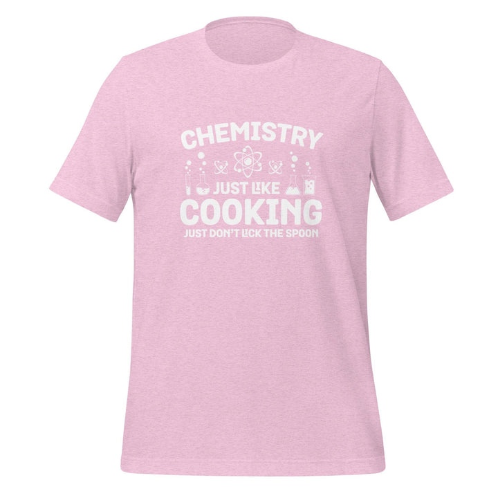 Chemistry Like Cooking Man T-shirt - Heather Prism Lilac / XS - ArtyKoala