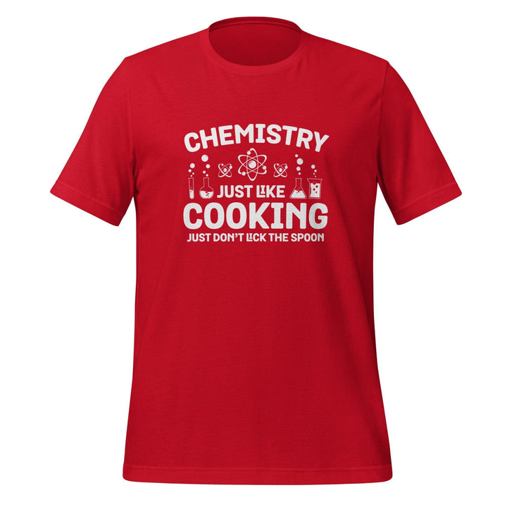 Chemistry Like Cooking Man T-shirt - Red / XS - ArtyKoala