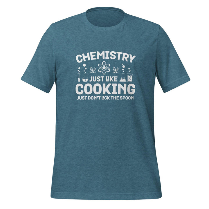 Chemistry Like Cooking Man T-shirt - Heather Deep Teal / S - ArtyKoala