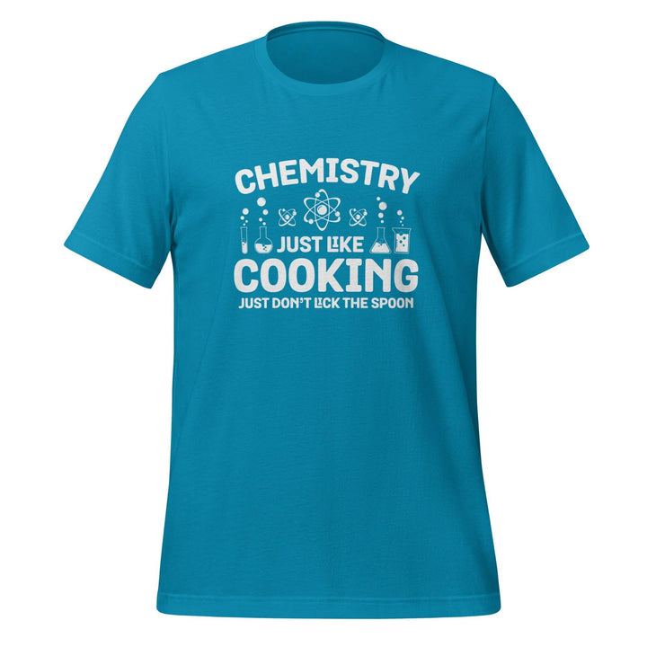 Chemistry Like Cooking Man T-shirt - Aqua / S - ArtyKoala