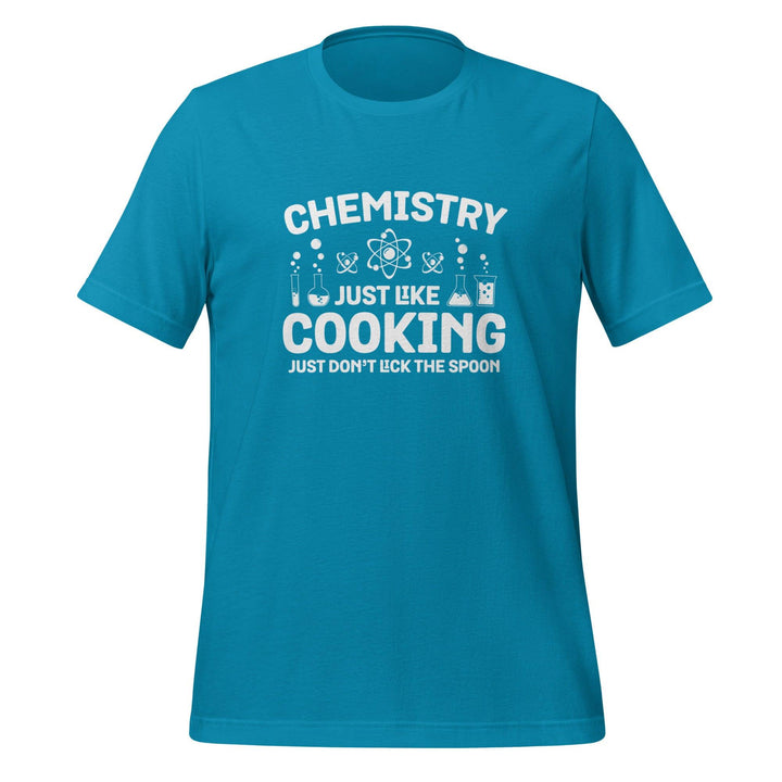 Chemistry Like Cooking Woman T-shirt - Aqua / S - ArtyKoala