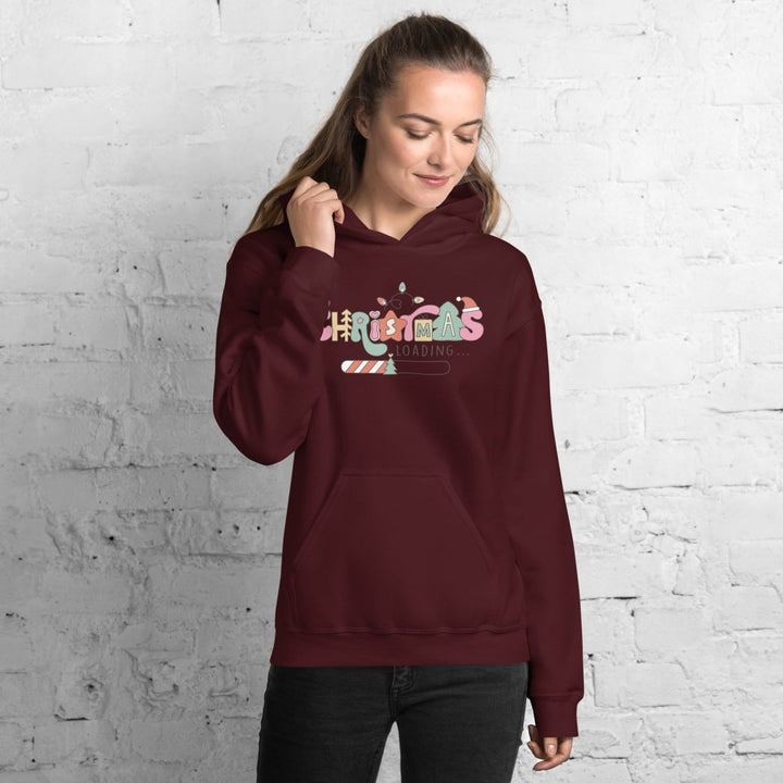 Christmas Loading Graphic Hoodie - White - S - ArtyKoala