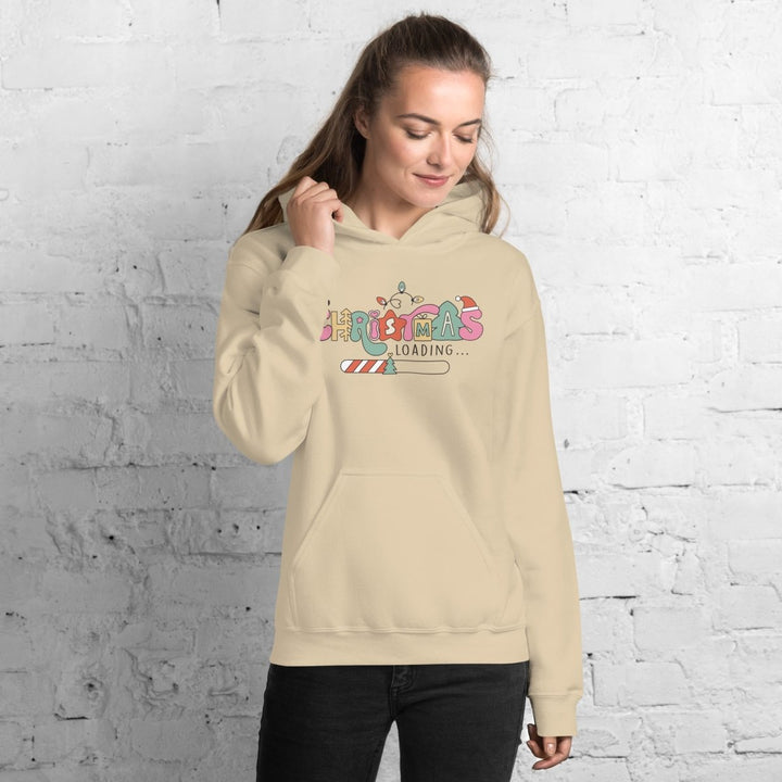 Christmas Loading Graphic Hoodie - White - S - ArtyKoala
