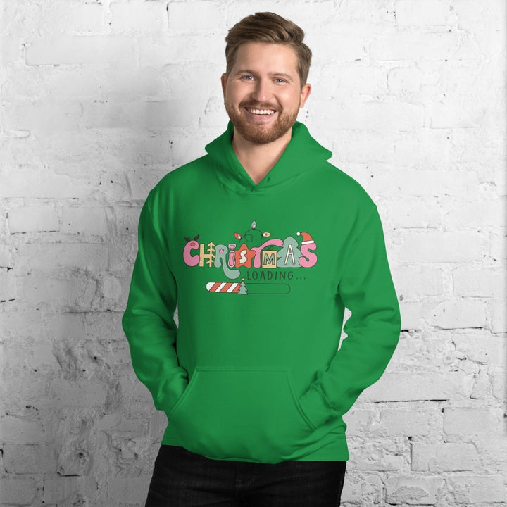 Christmas Loading Graphic Hoodie - White - S - ArtyKoala