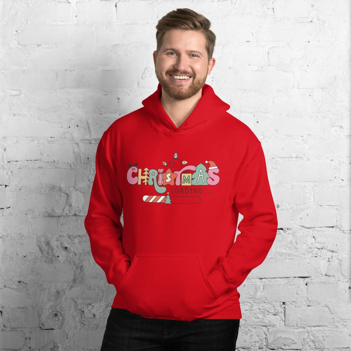 Christmas Loading Graphic Hoodie - White - S - ArtyKoala