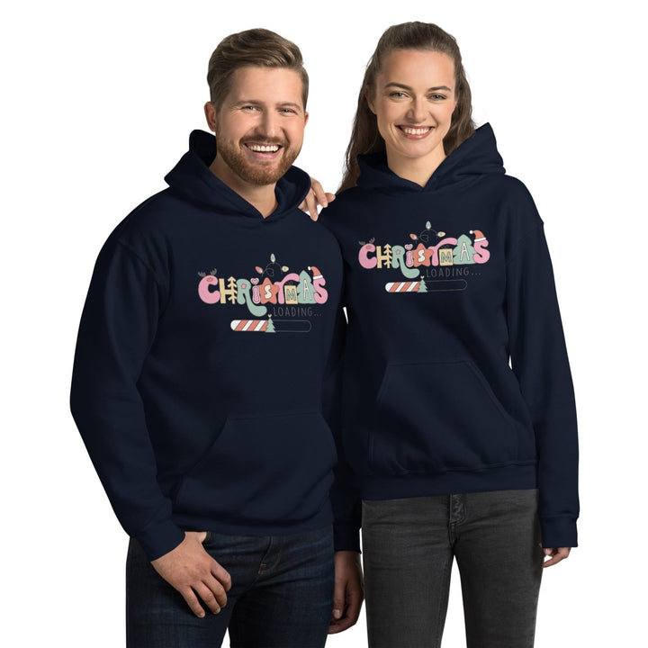 Christmas Loading Graphic Hoodie - White - S - ArtyKoala