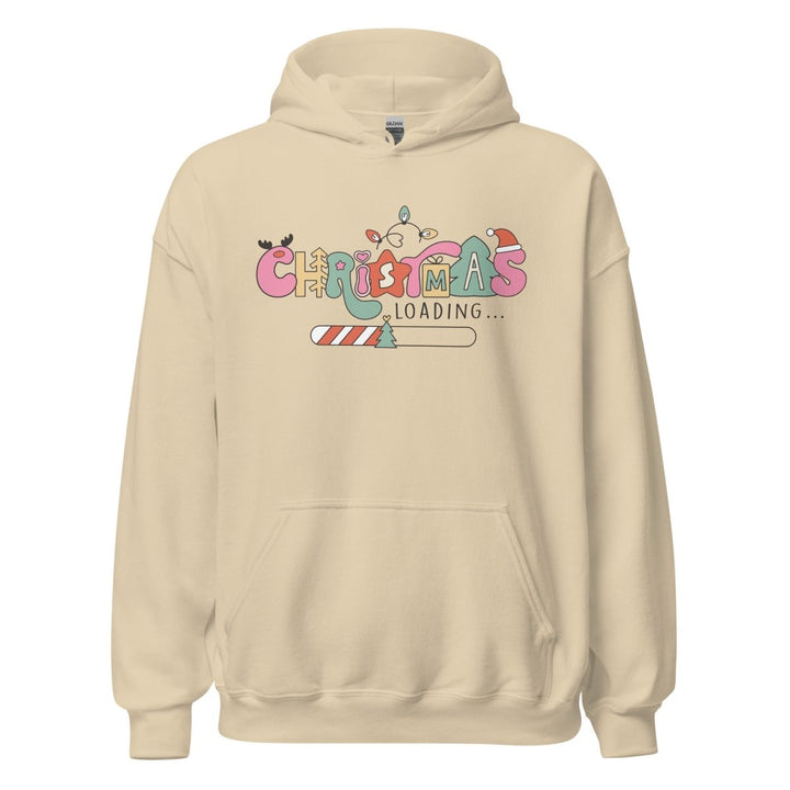 Christmas Loading Graphic Hoodie - Sand - S - ArtyKoala
