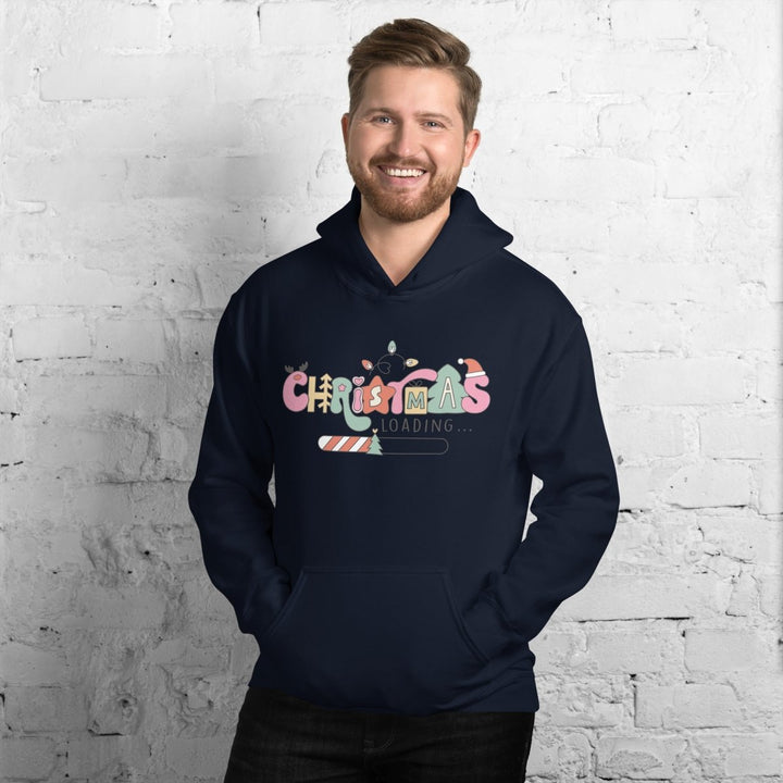Christmas Loading Graphic Hoodie - White - S - ArtyKoala