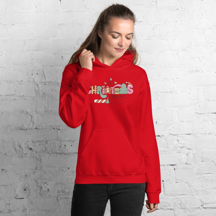 Christmas Loading Graphic Hoodie - White - S - ArtyKoala