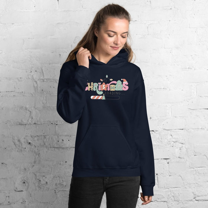 Christmas Loading Graphic Hoodie - White - S - ArtyKoala