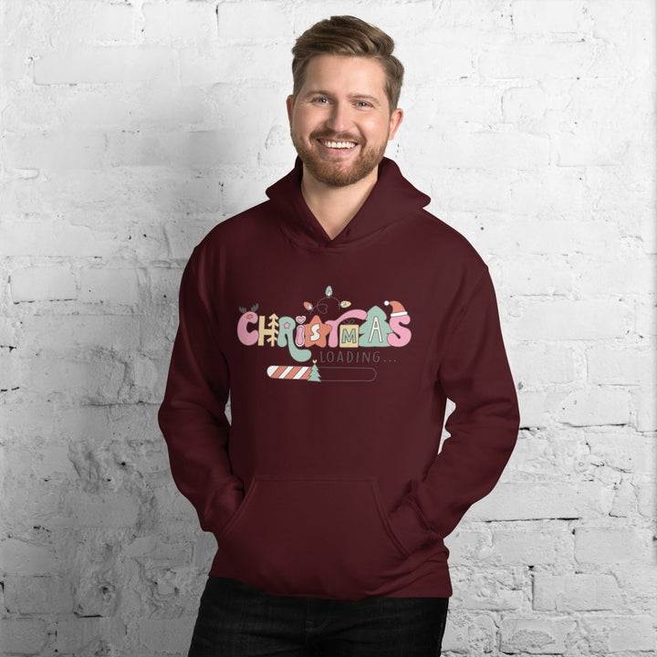 Christmas Loading Graphic Hoodie - White - S - ArtyKoala