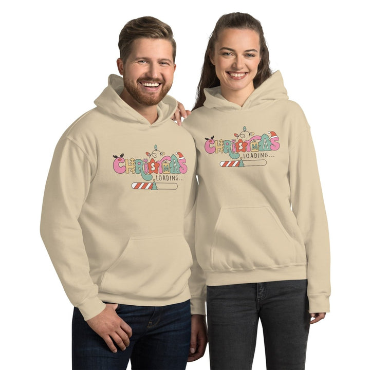 Christmas Loading Graphic Hoodie - White - S - ArtyKoala