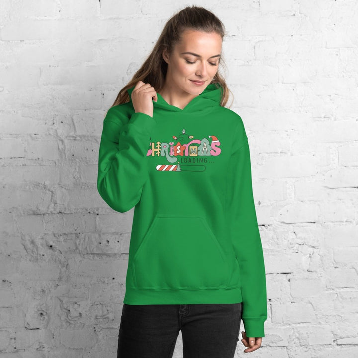 Christmas Loading Graphic Hoodie - White - S - ArtyKoala