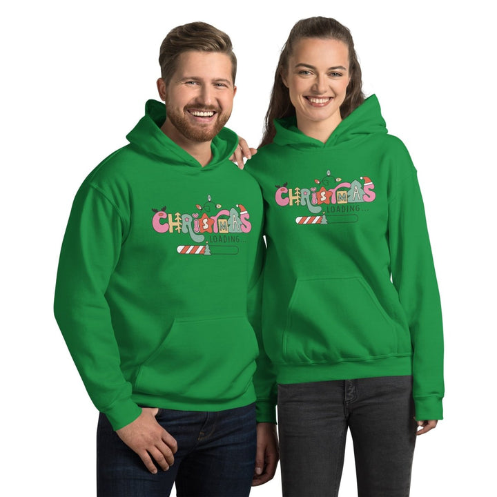 Christmas Loading Graphic Hoodie - White - S - ArtyKoala