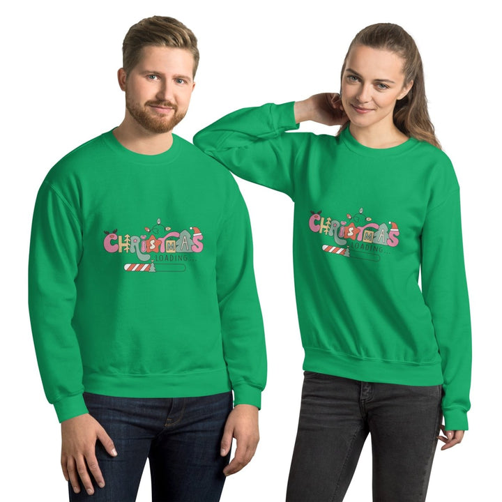 Christmas Loading Graphic Sweatshirt - White - S - ArtyKoala