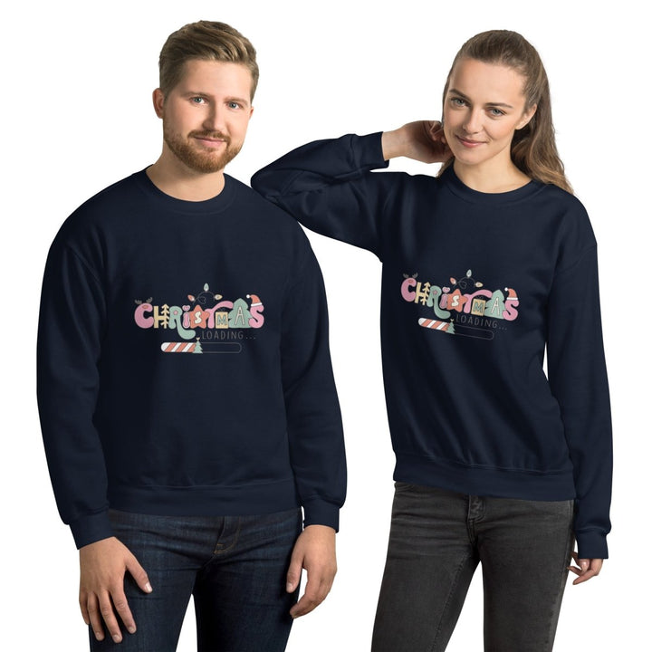 Christmas Loading Graphic Sweatshirt - Navy - S - ArtyKoala