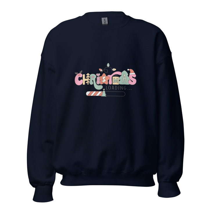 Christmas Loading Graphic Sweatshirt - Navy - S - ArtyKoala