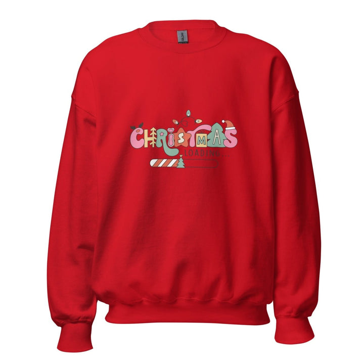 Christmas Loading Graphic Sweatshirt - Red - S - ArtyKoala