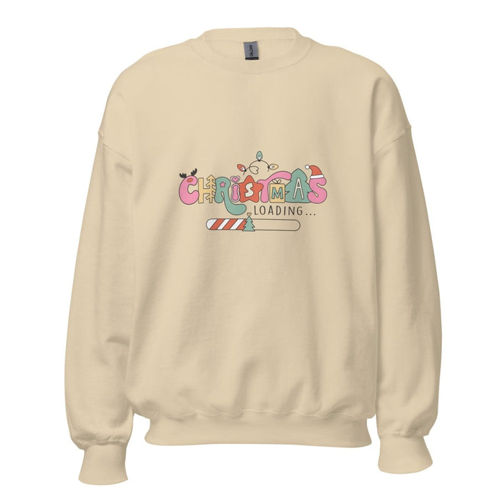 Christmas Loading Graphic Sweatshirt - Sand - S - ArtyKoala